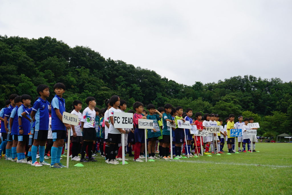 R07藤岡南RC杯少年サッカー大会開会式の様子