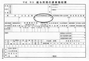 源泉徴収票(見本)