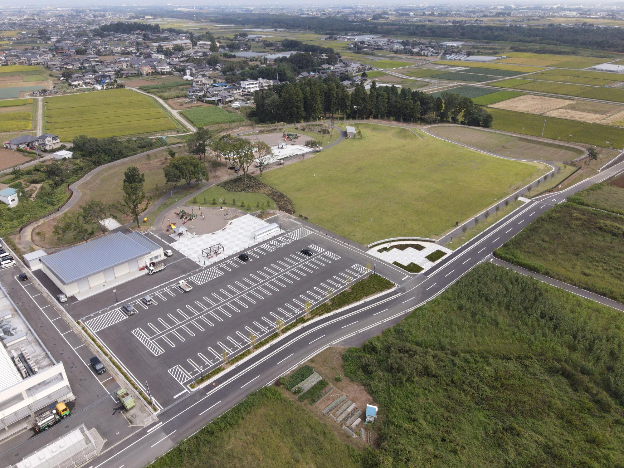 上空より撮影した藤岡市防災公園