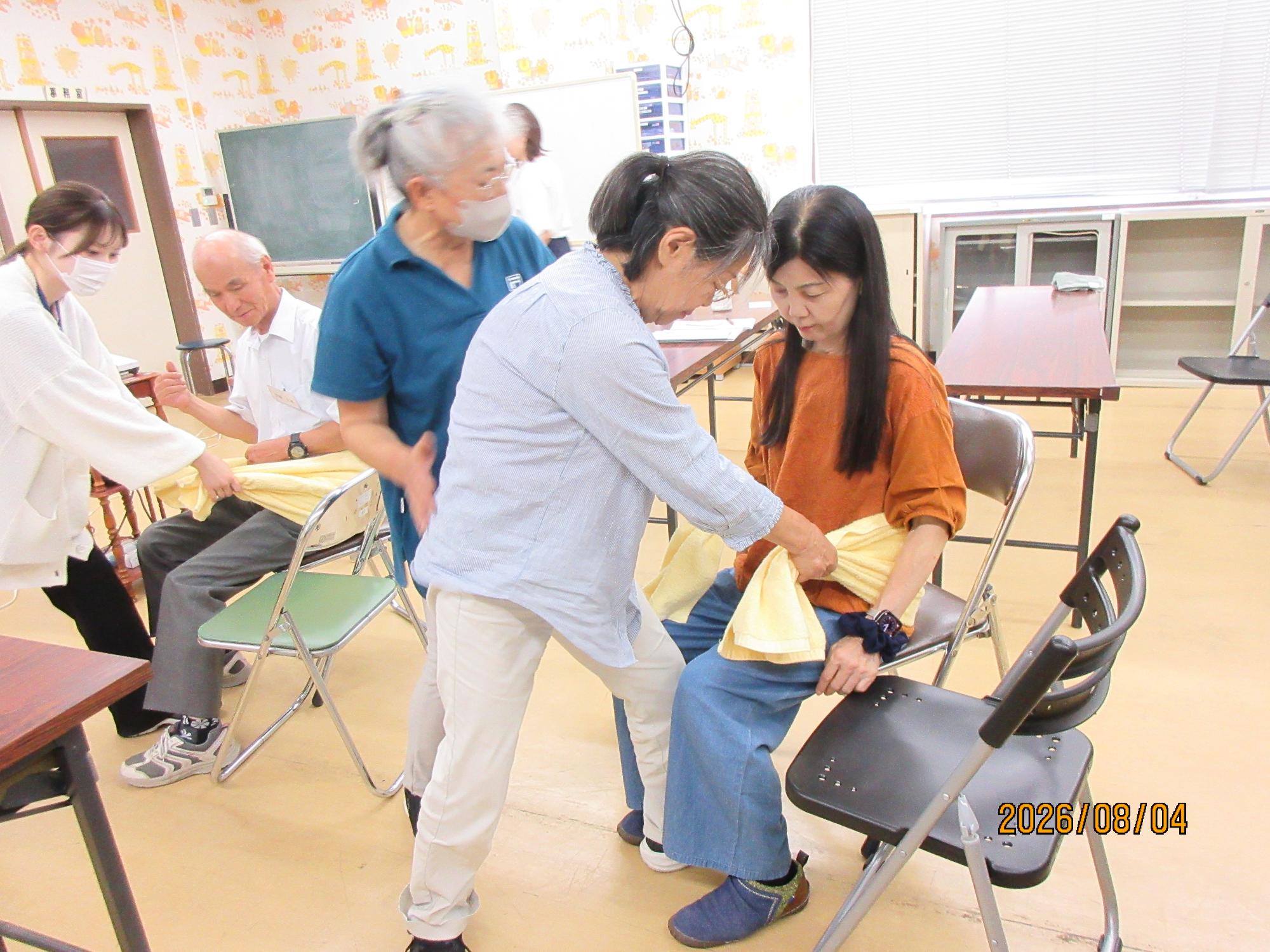 移乗の介助方法を習得