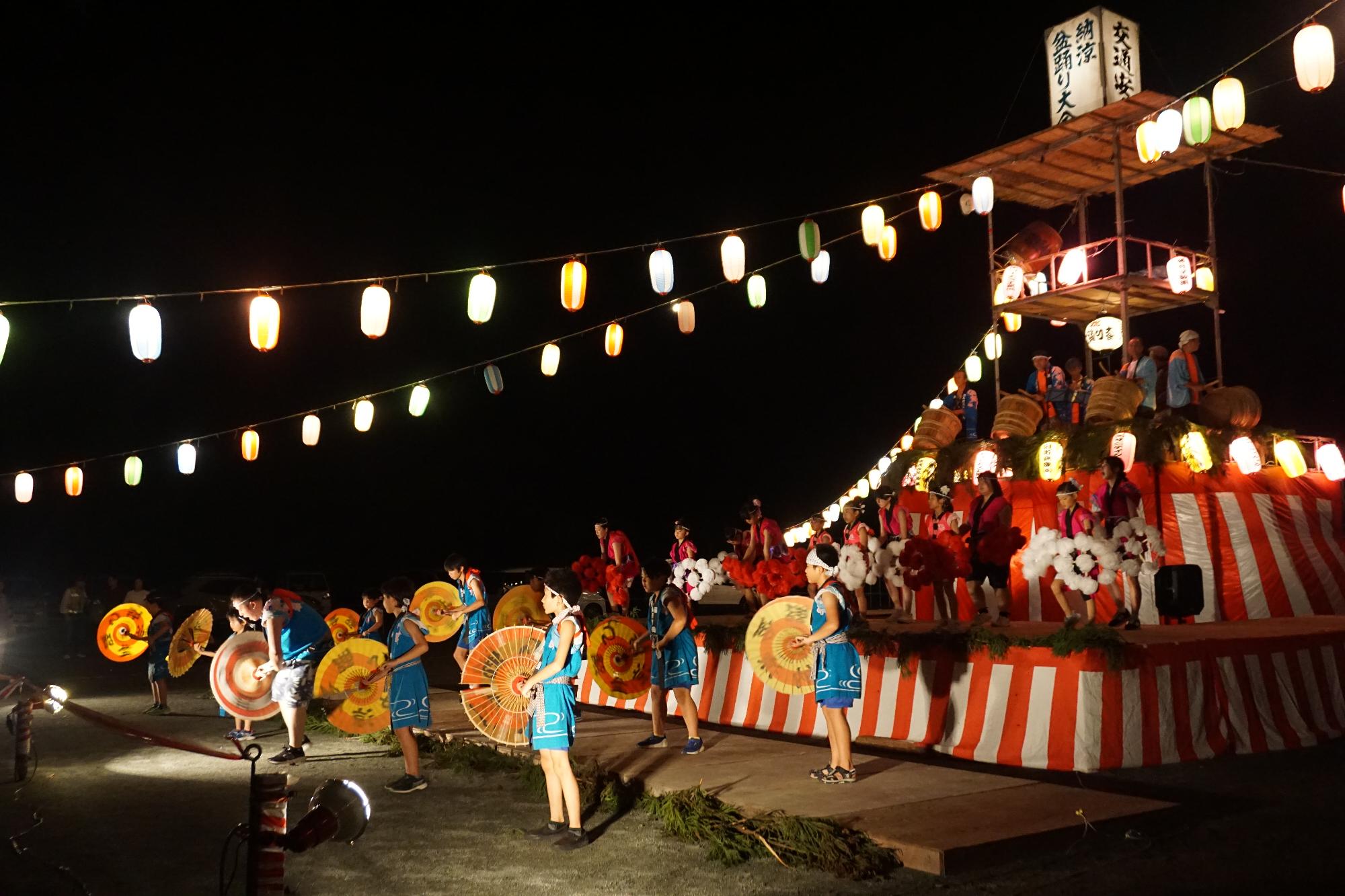 浄法寺納涼盆踊り大会の様子