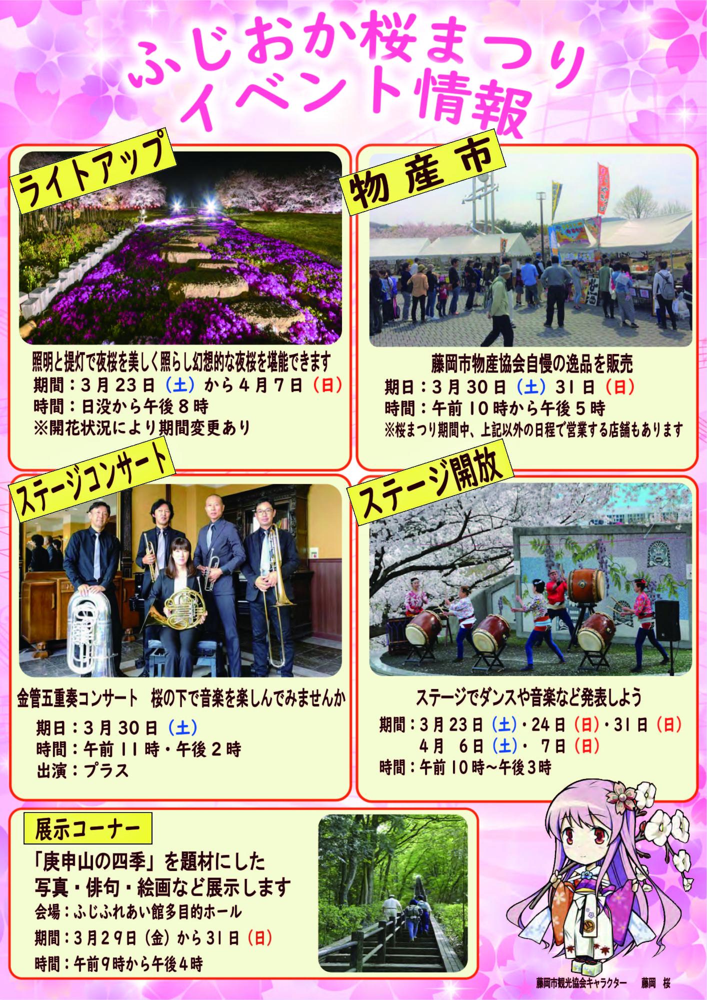 第10回ふじおか桜まつり（チラシ裏）