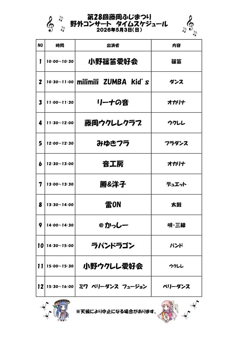 野外コンサート5月3日