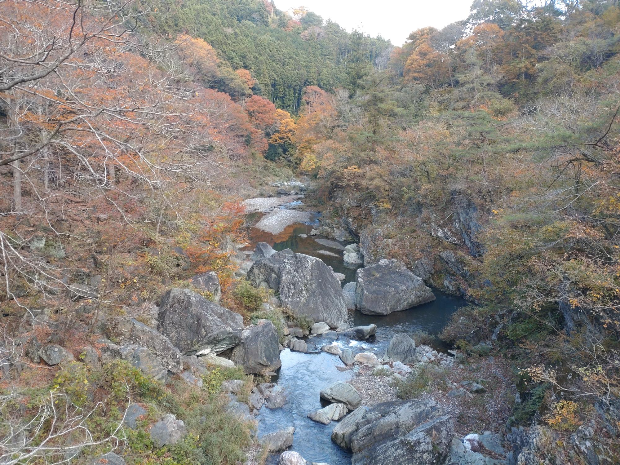 三波石峡の紅葉