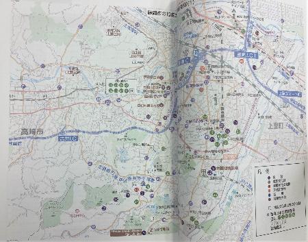 藤岡の文化財探訪2022年版文化財分布地図のページ画像