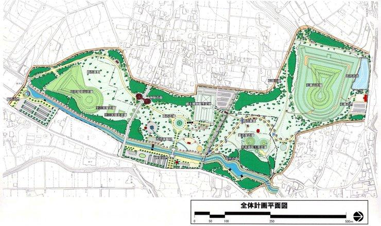 毛野国白石丘陵公園全体図の画像