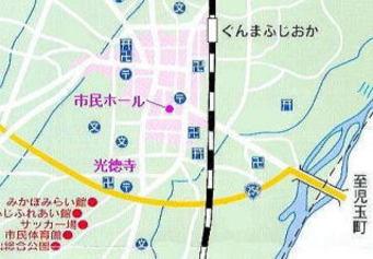 関興和ゆかりの場所案内図の画像