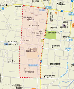 第一小学校区内のゾーン30指定区域の画像